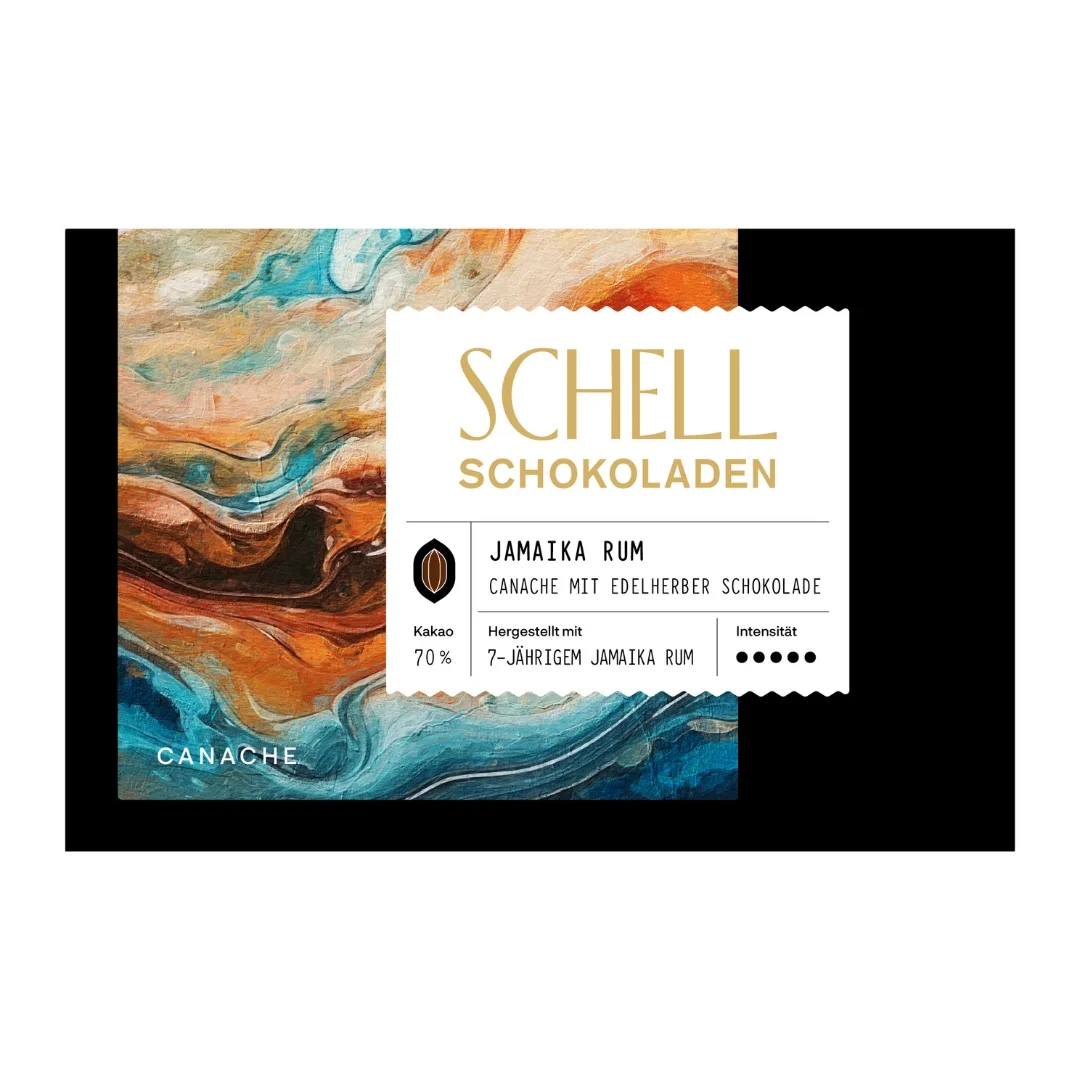 Schell pralinková čokoláda Jamajský rum 70 %, 100g