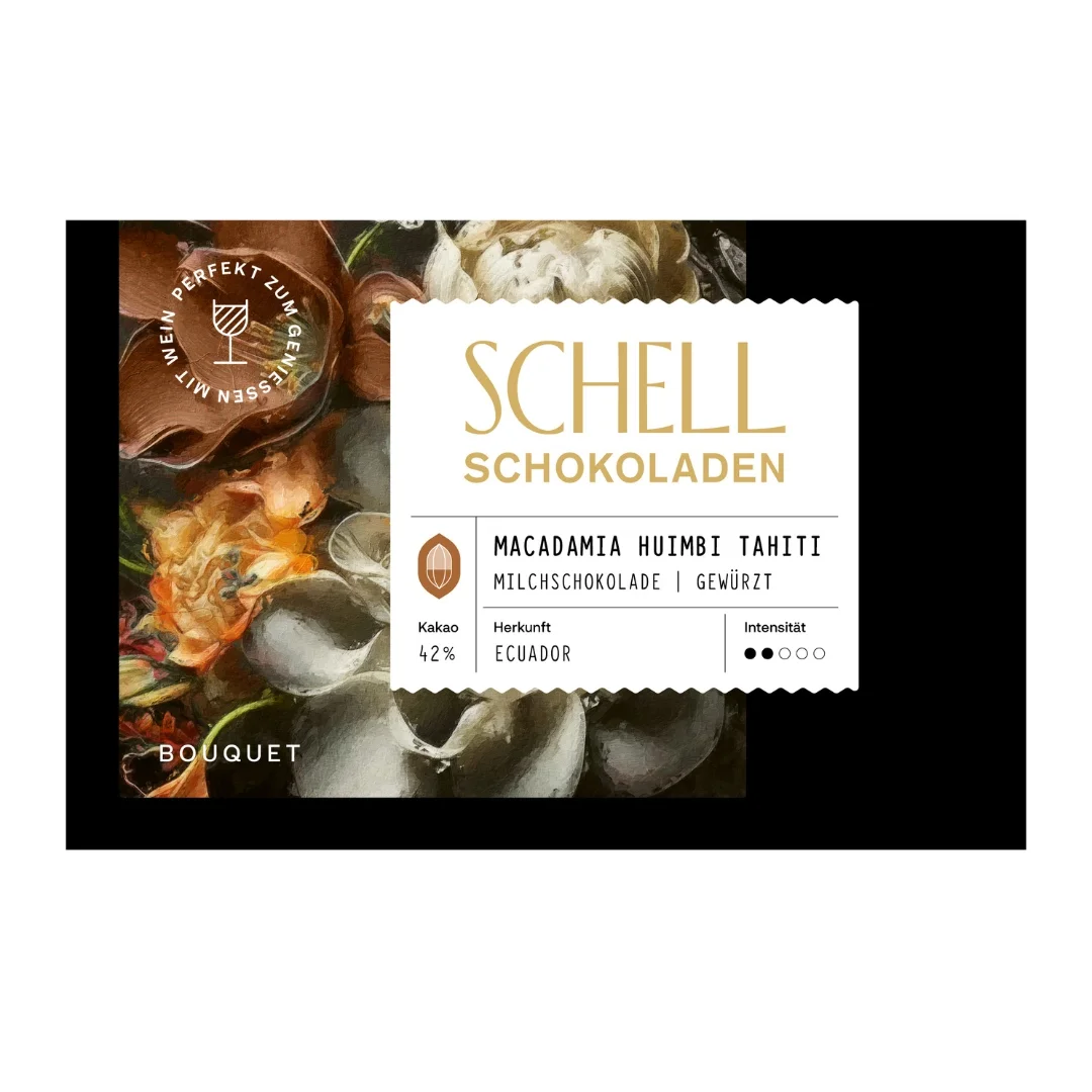 Schell-makadamová Huimbi mléčná čokoláda