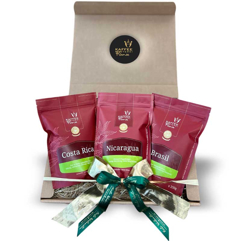 Kaffee Geschenke Set im Naturkarton - Mittelamerika - 3 x 250g