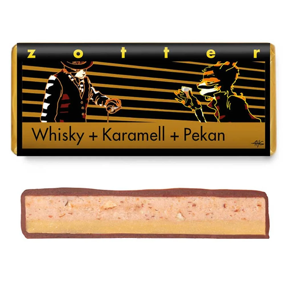 Zotter Whisky + Karamell + Pekan
