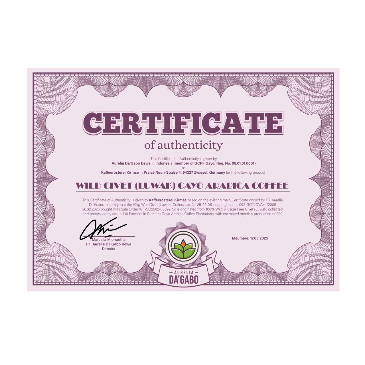 Kaffee Kopi Luwak Katzenkaffee