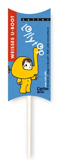 Zotter čokoláda Lollytop - Bílý drak