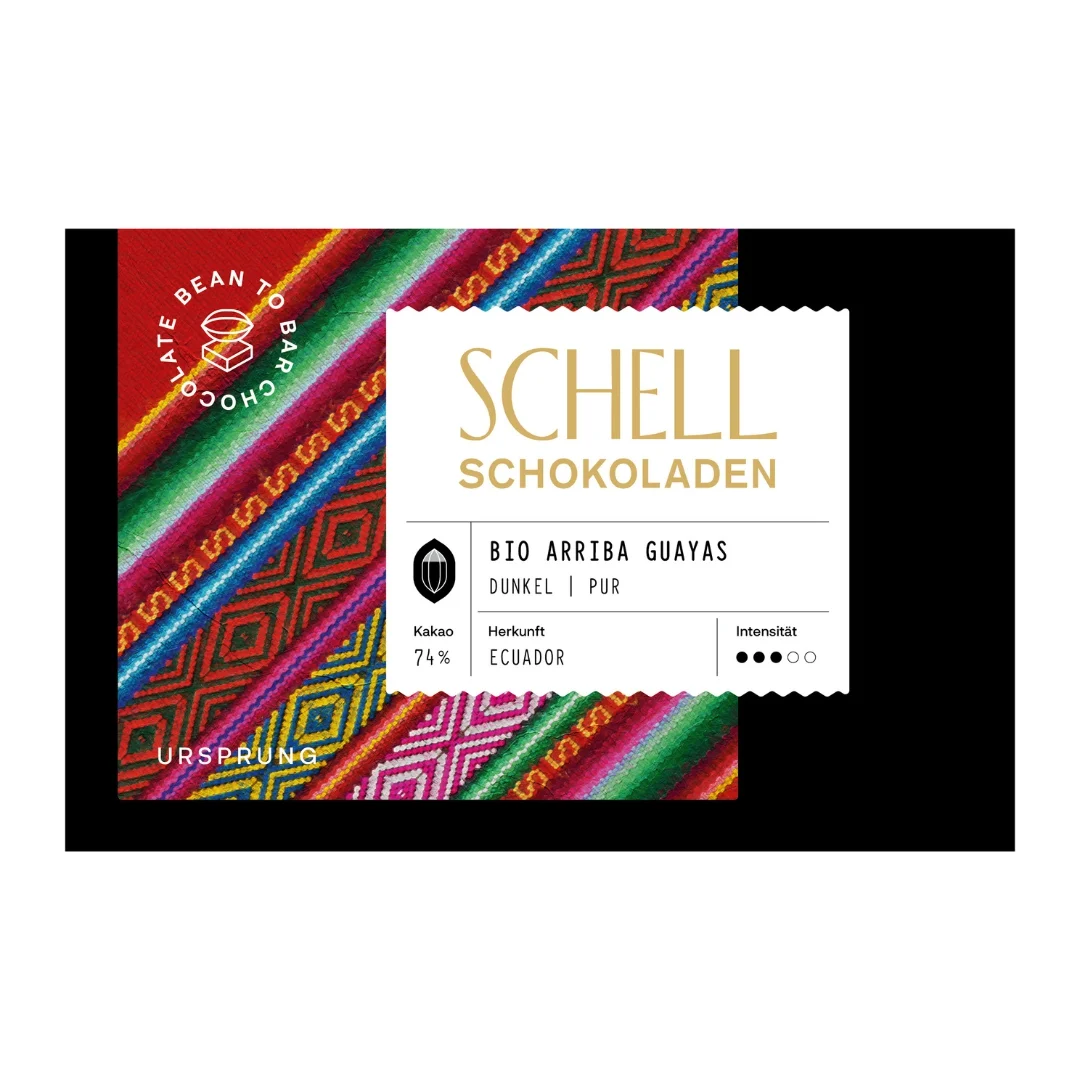 Schell-Bio Arriba Guayas 74%, 50g