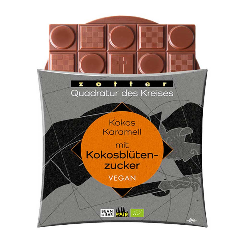 Quadratur des Kreises - Zotter Kokos Karamell mit Kokosblütenzucker