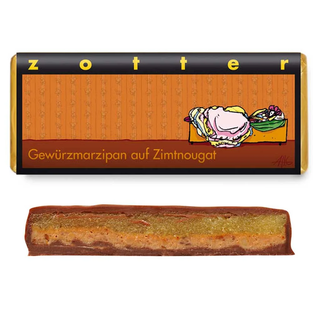 Zotter Spiced Marzipan on Cinnamon Nougat