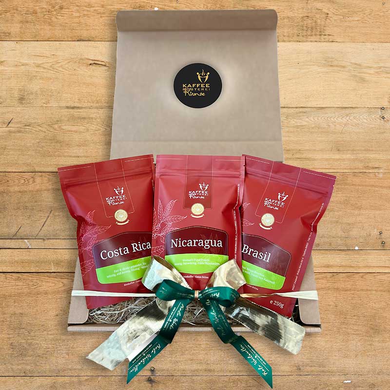 Kaffee Geschenke Set im Naturkarton - Mittelamerika - 3 x 250g