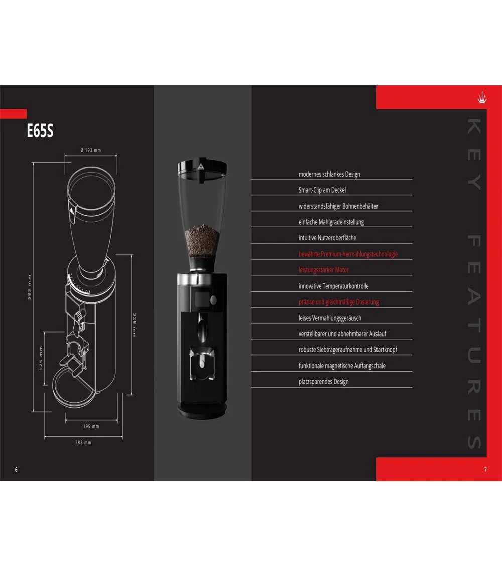 Mahlkönig E65S – profesionální mlýnek na espresso, bílý