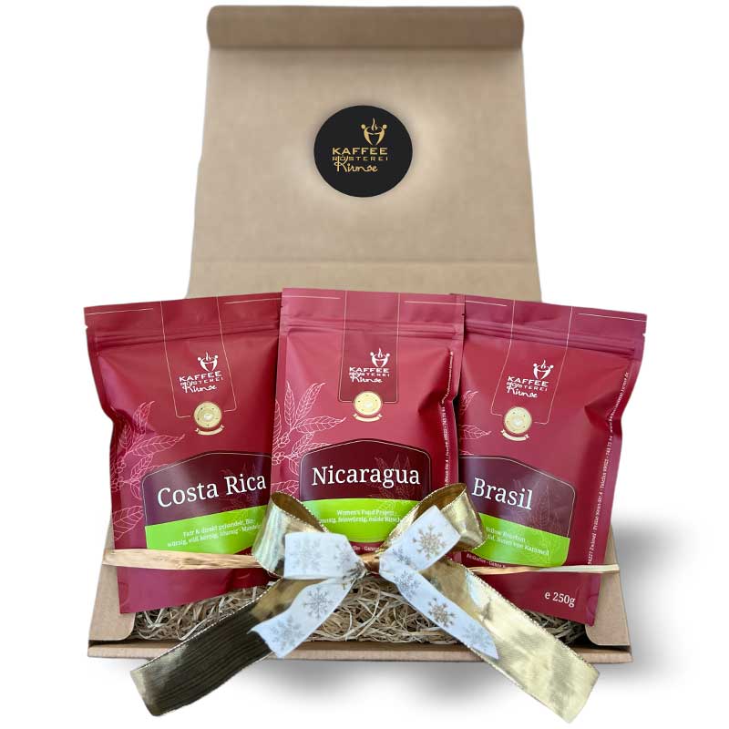 Kaffee Geschenke Set im Naturkarton - Mittelamerika - 3 x 250g