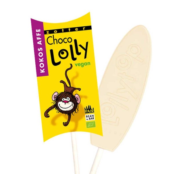 Zotter Schokolade Lollytop - Kokos Affe