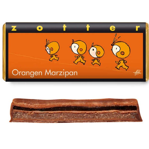 Orangen Marzipan von Zotter Schokolade