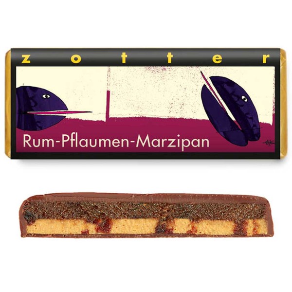 Rum- Pflaumen- Marzipan von Zottter Schokolade