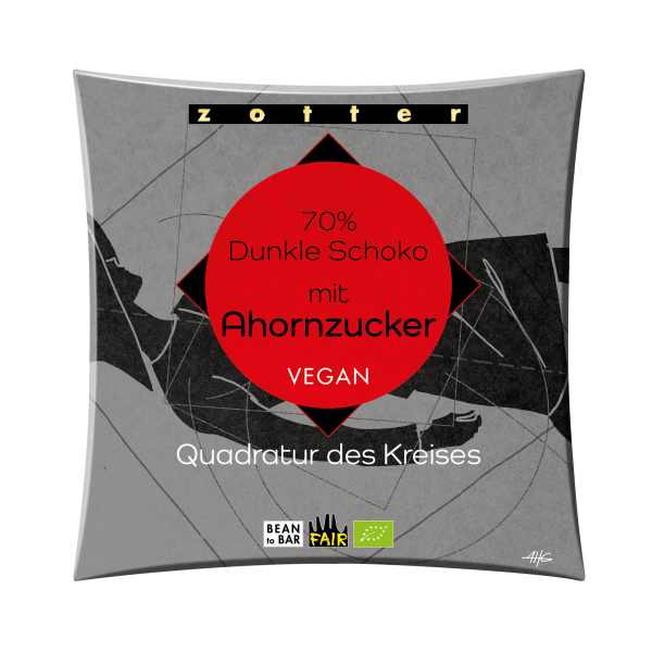 70% Dunkle Schoko mit Ahornzucker