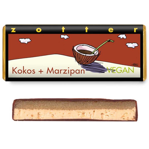 Kokos+Marzipan von Zotter Schokolade