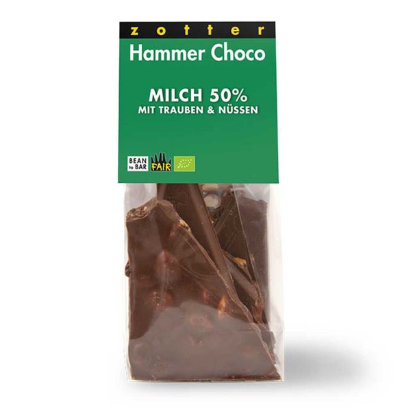 Hammer Choco- Milchschoko mit Trauben und Nüssen 100g